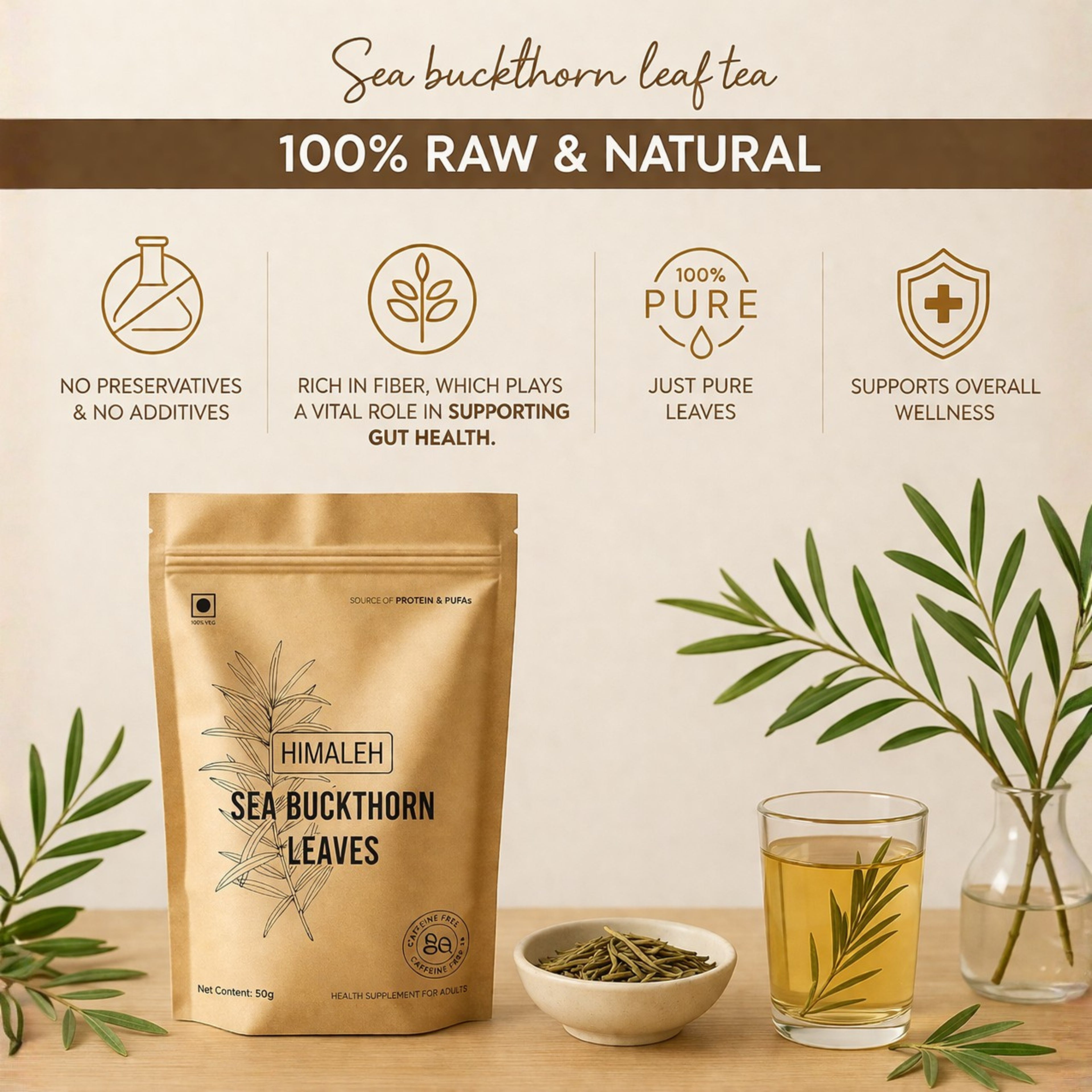 Himaleh Sea Buckthorn Raw Leaves Tea