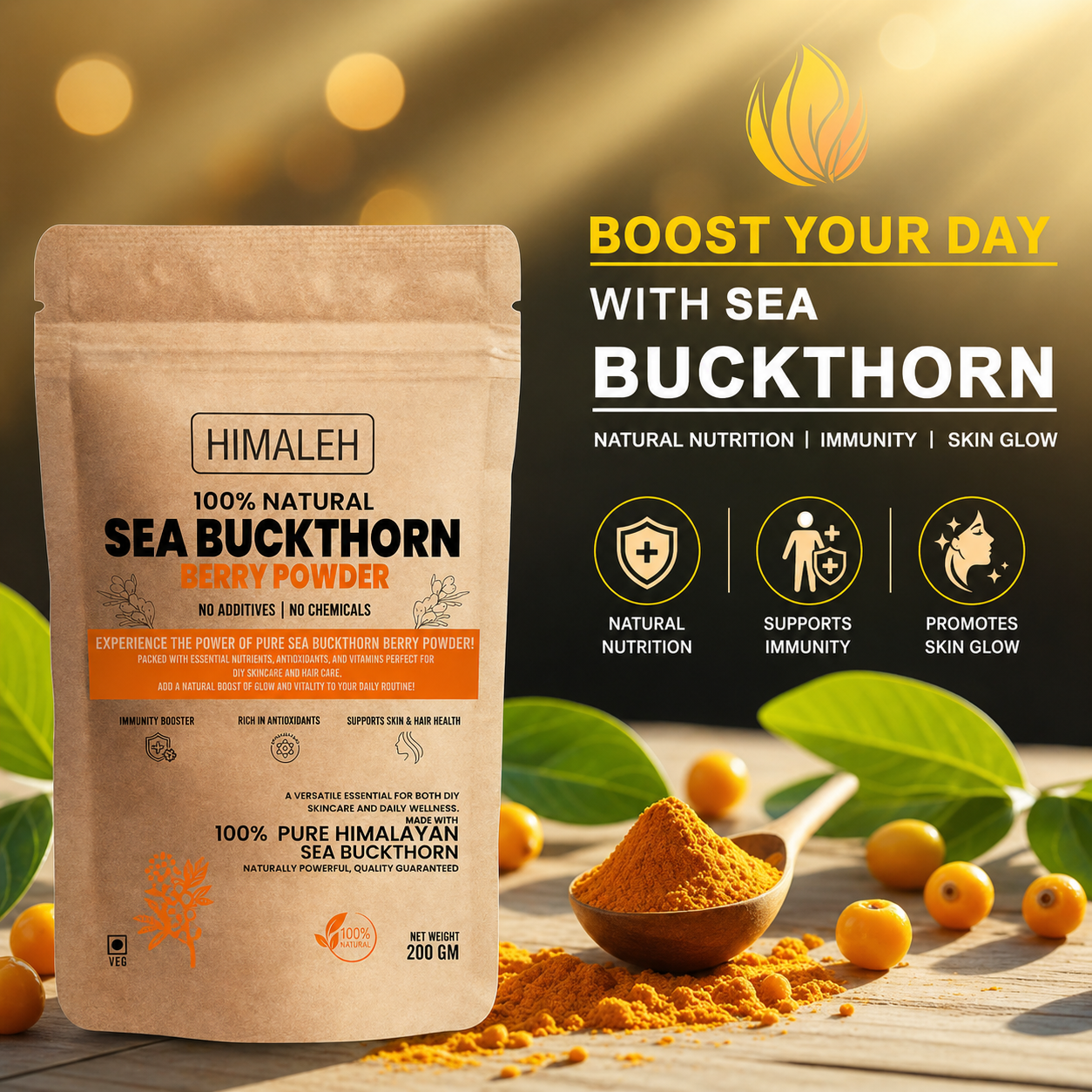 Himaleh Seabuckthorn Berries Powder 200g